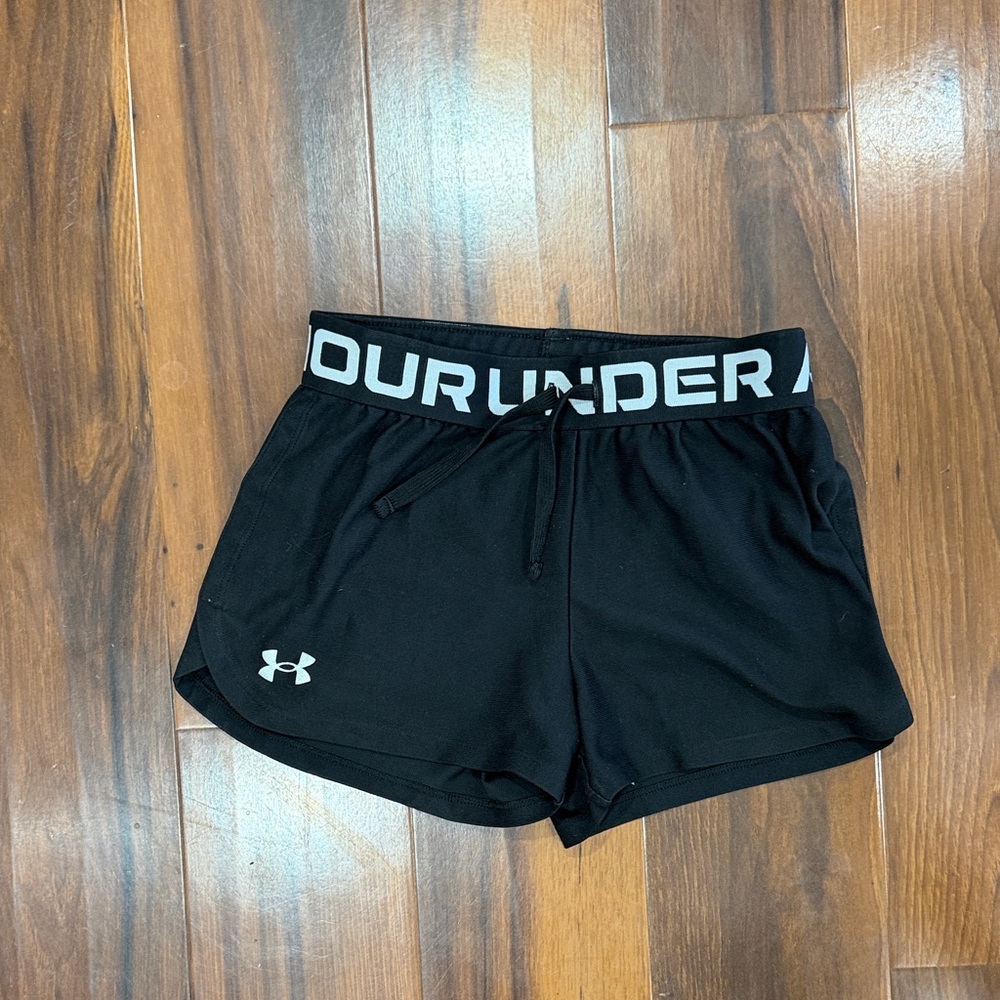 Under Armour Black Women’s Athletic Shorts with Logo Waistband